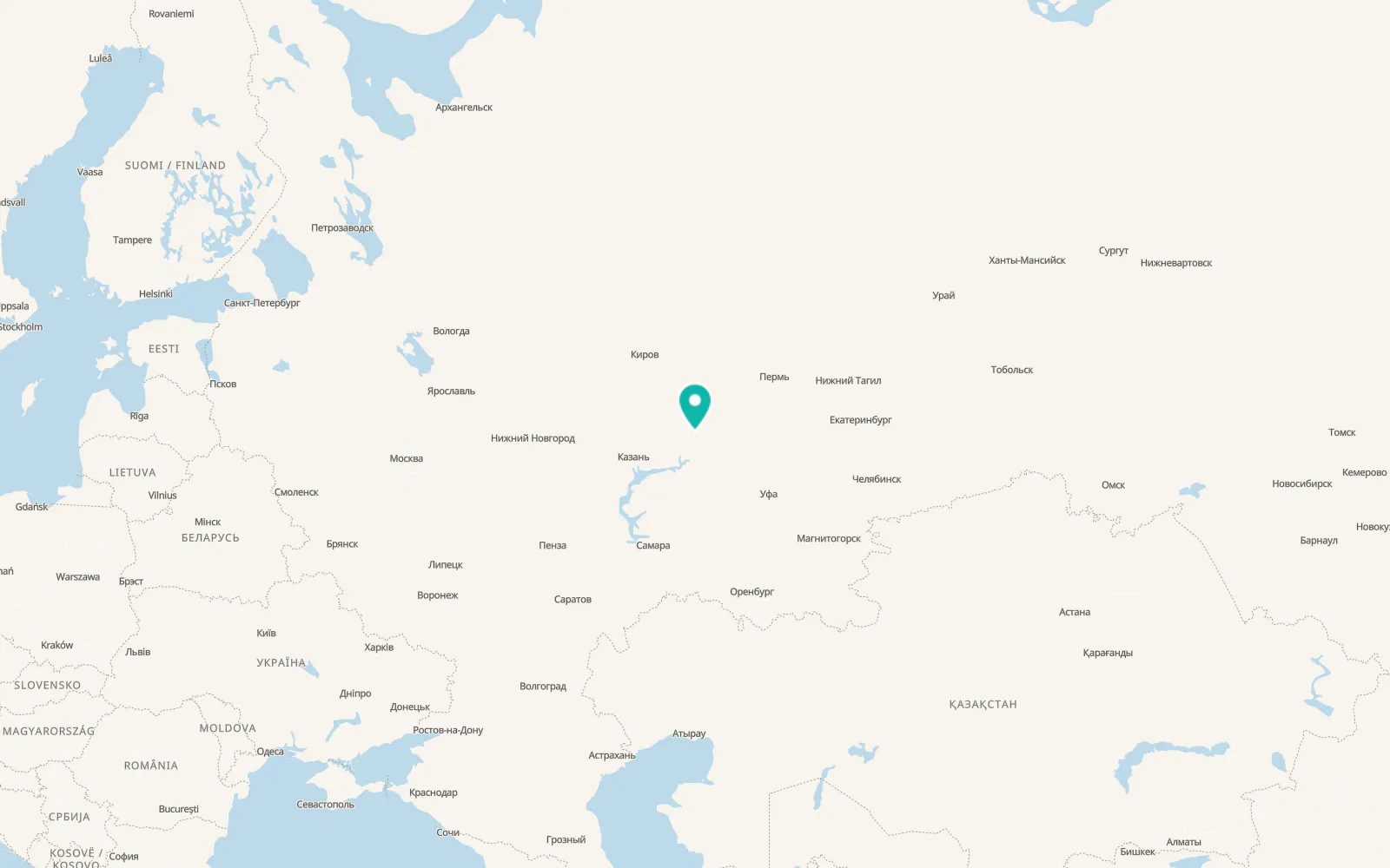 Map of Mozhga