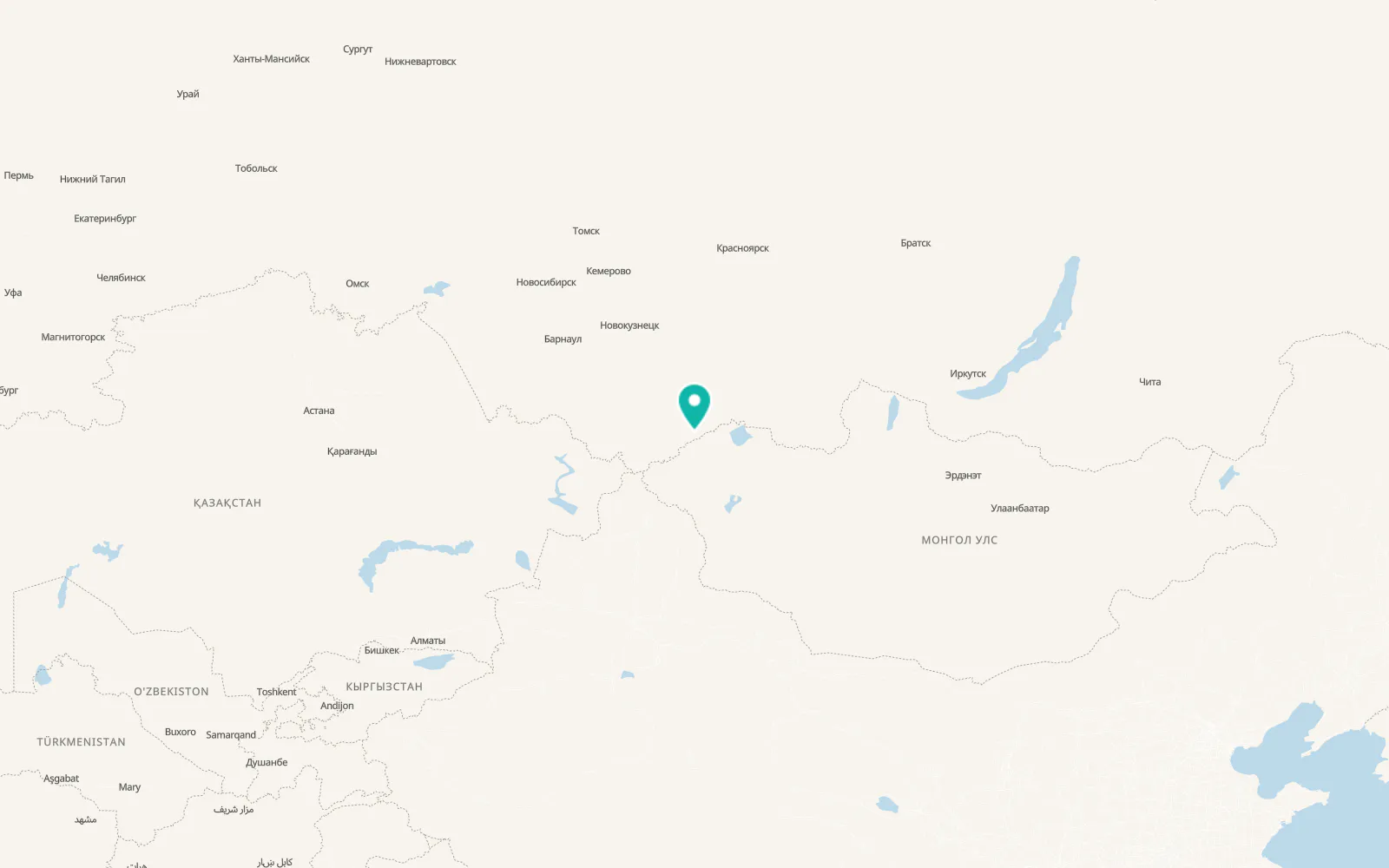 Map of Mugur-Aksy