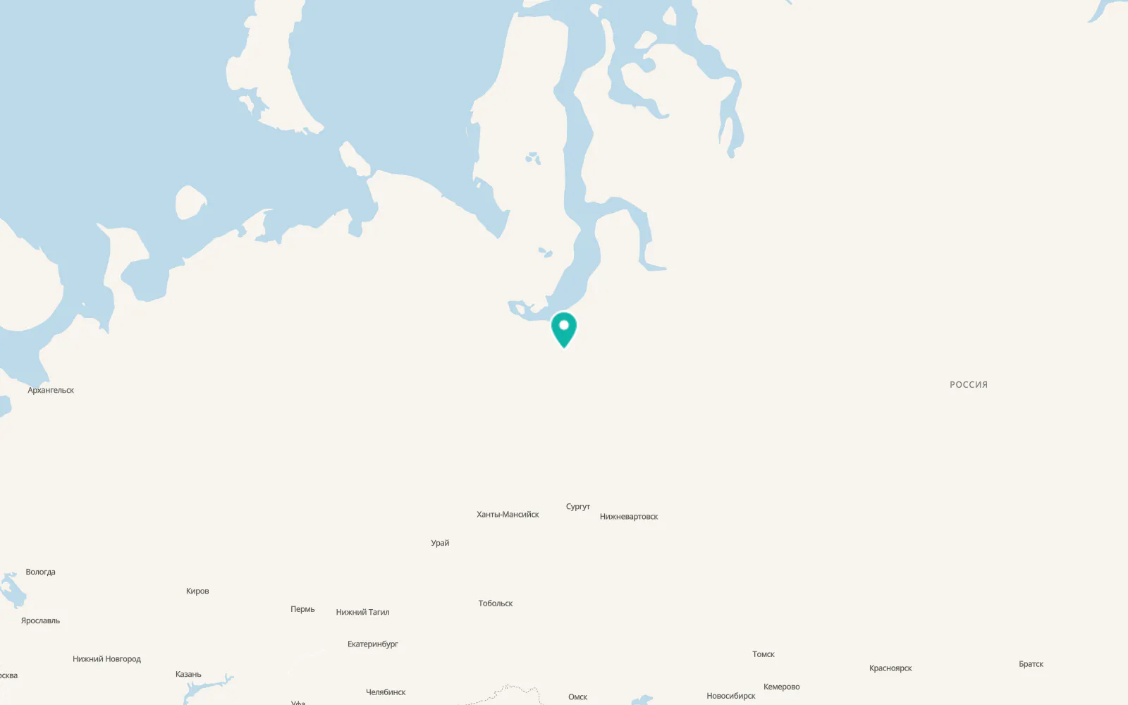 Map of Nadym