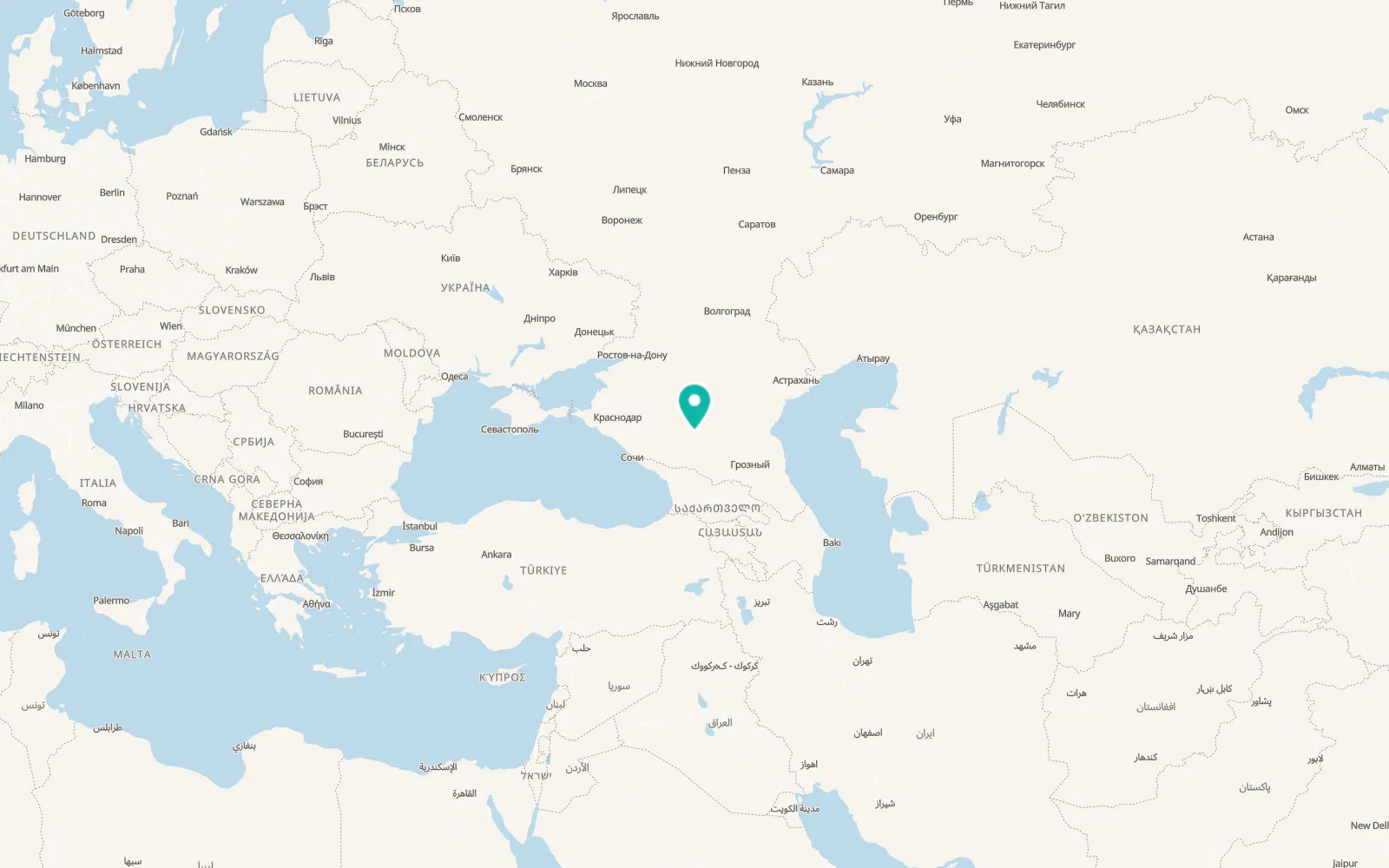 Map of Nagutskoye