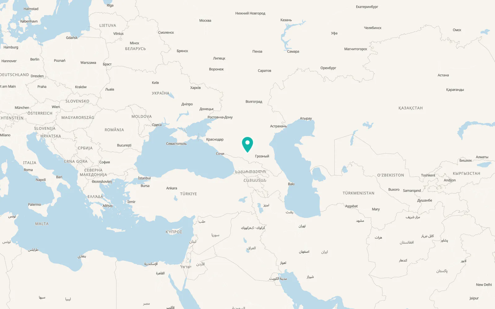Map of Nalchik
