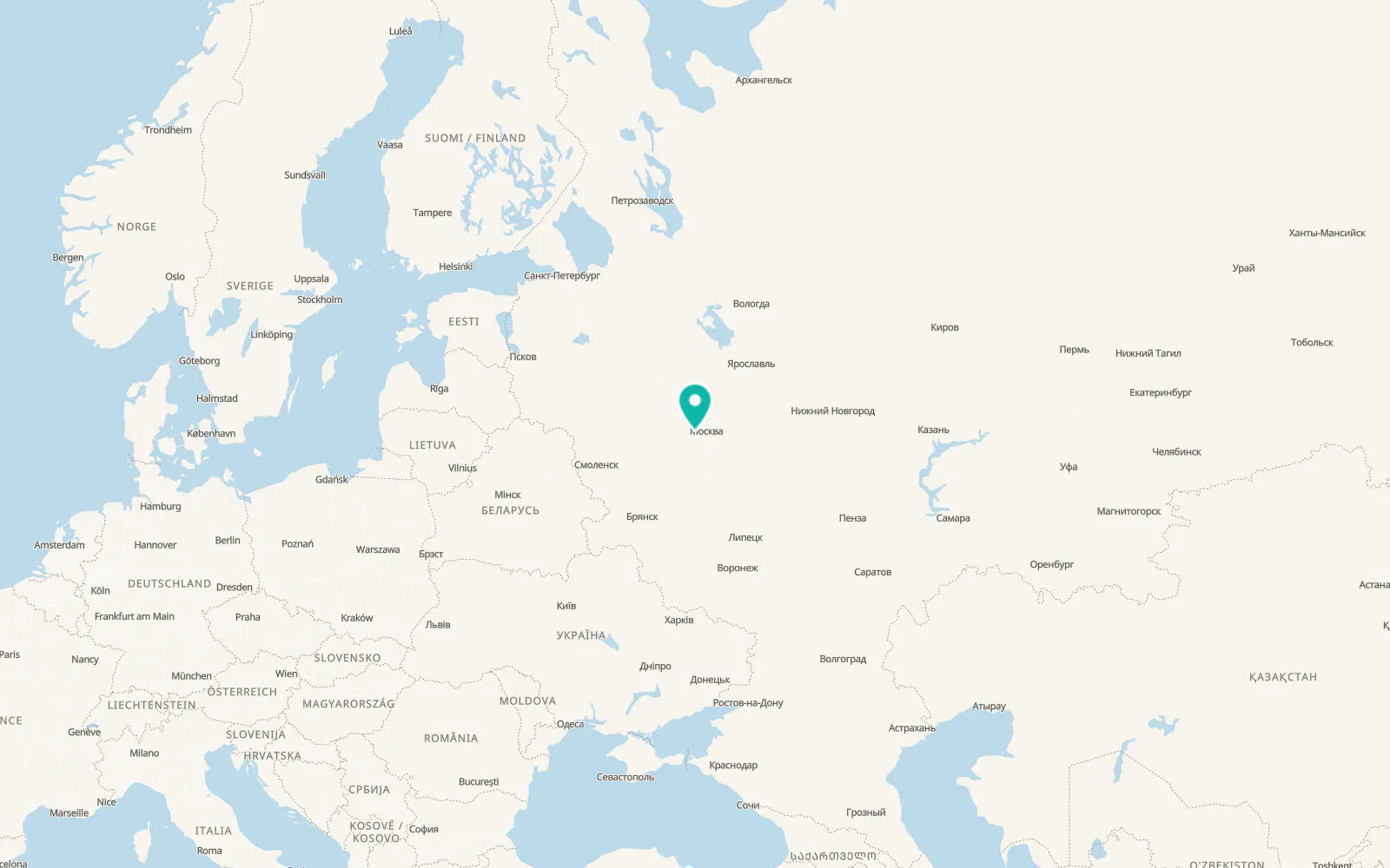 Map of Nazar'yevo