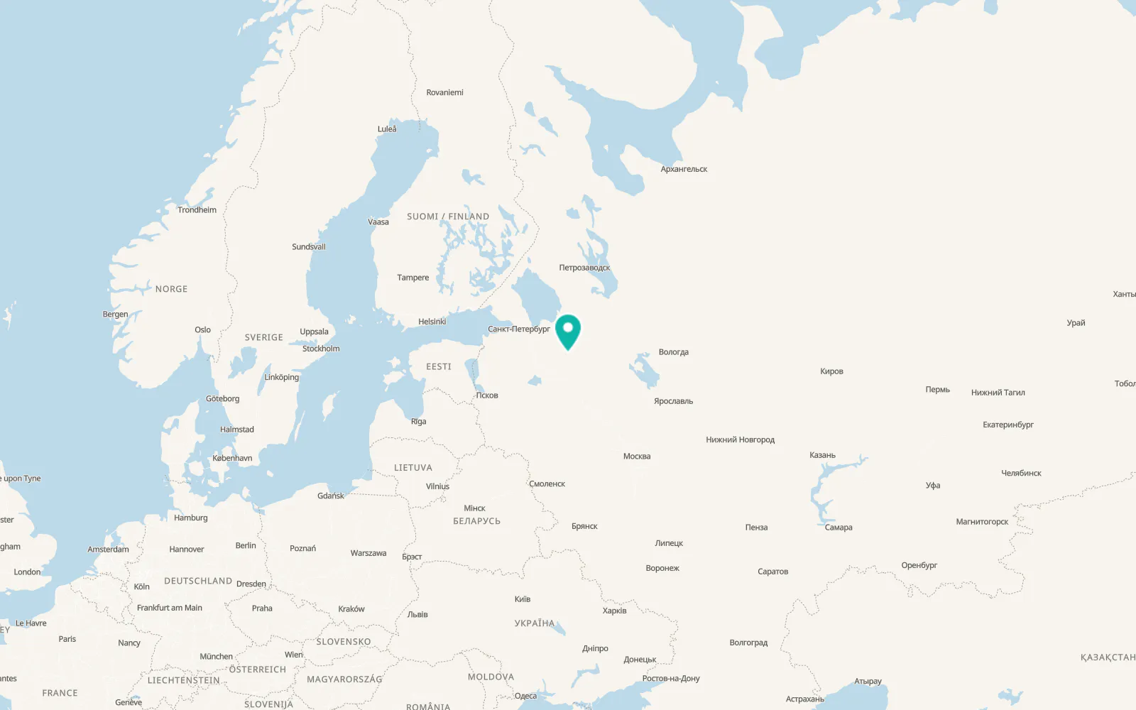 Map of Nebolchi