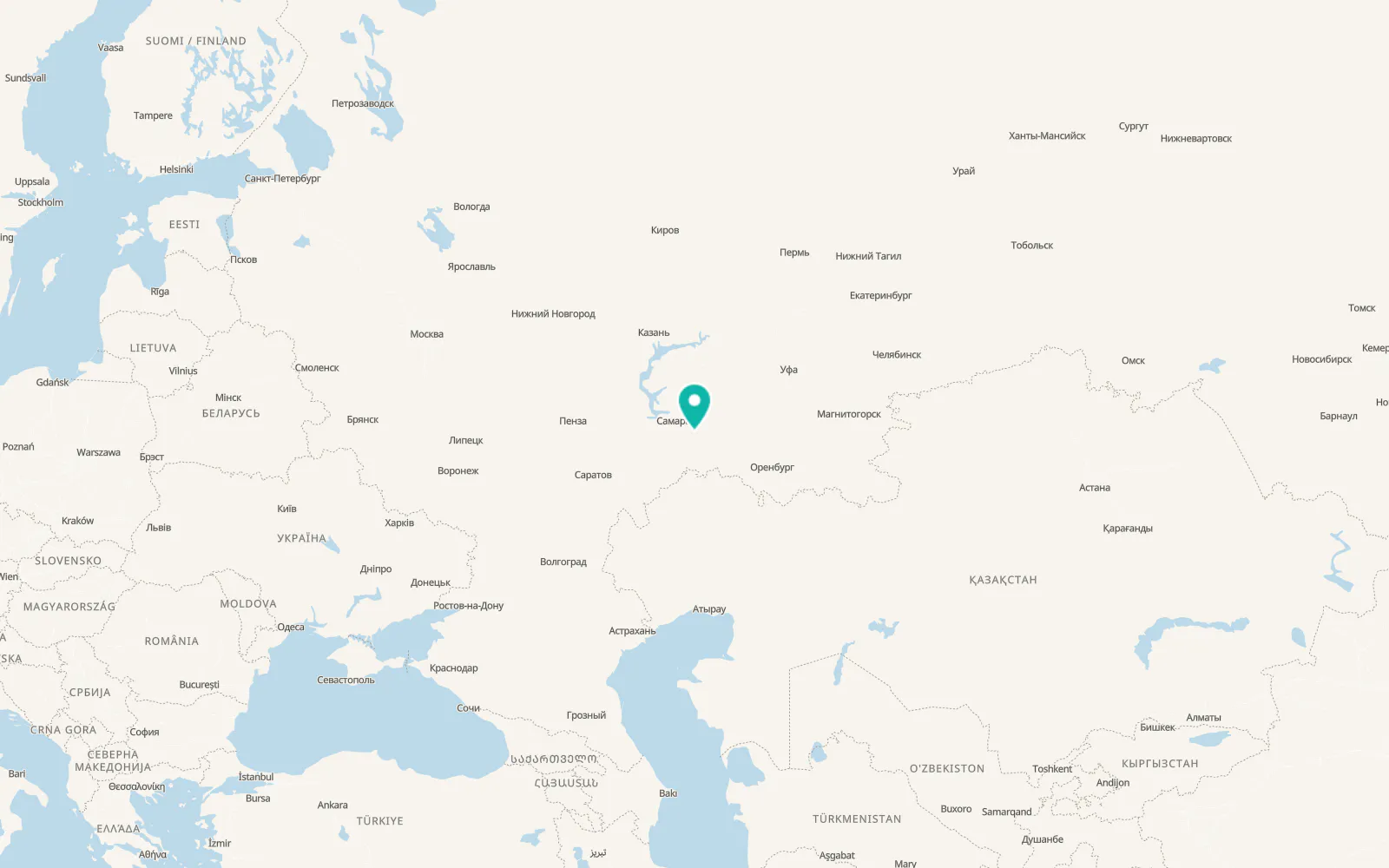 Map of Neftegorsk