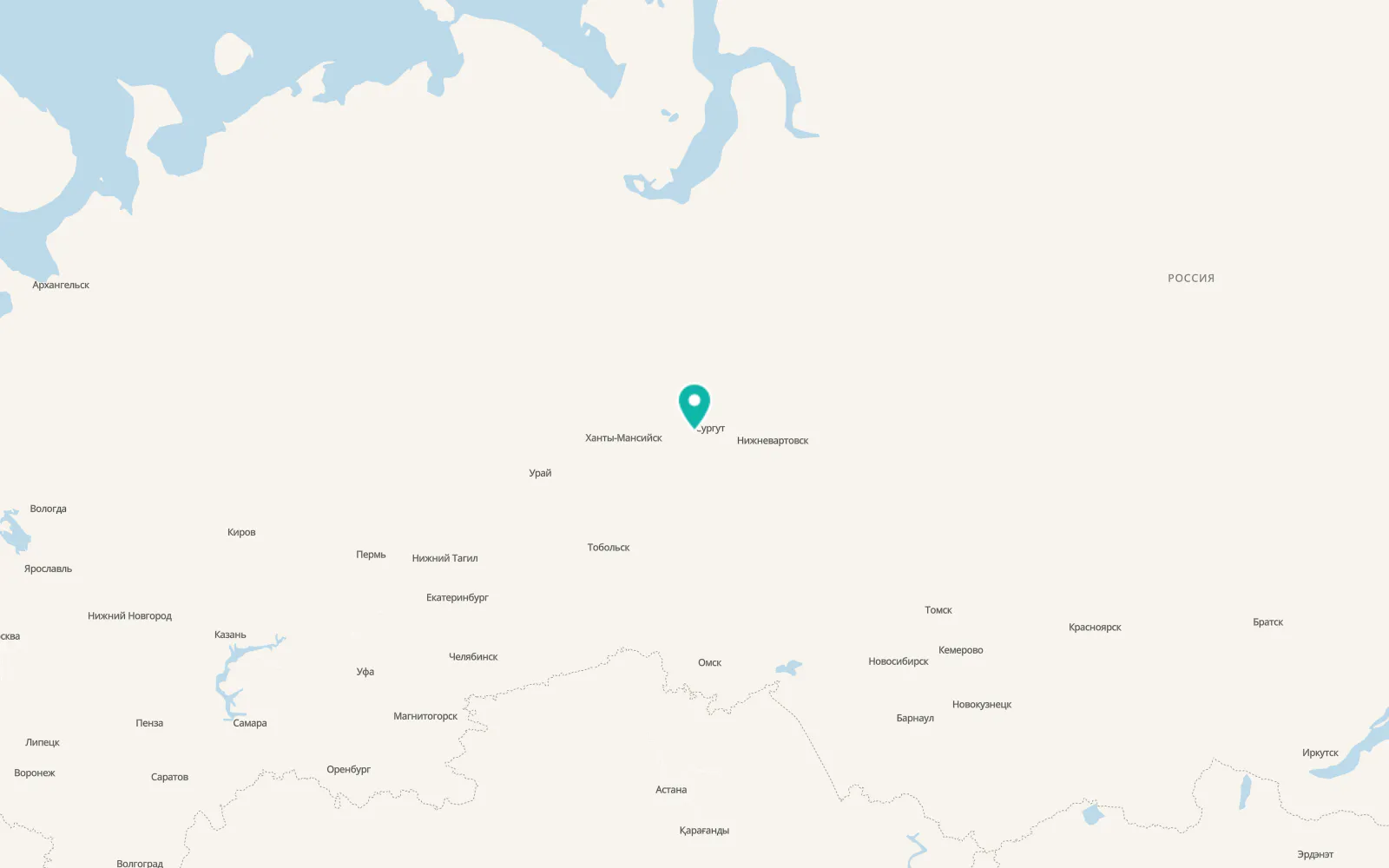 Map of Nefteyugansk