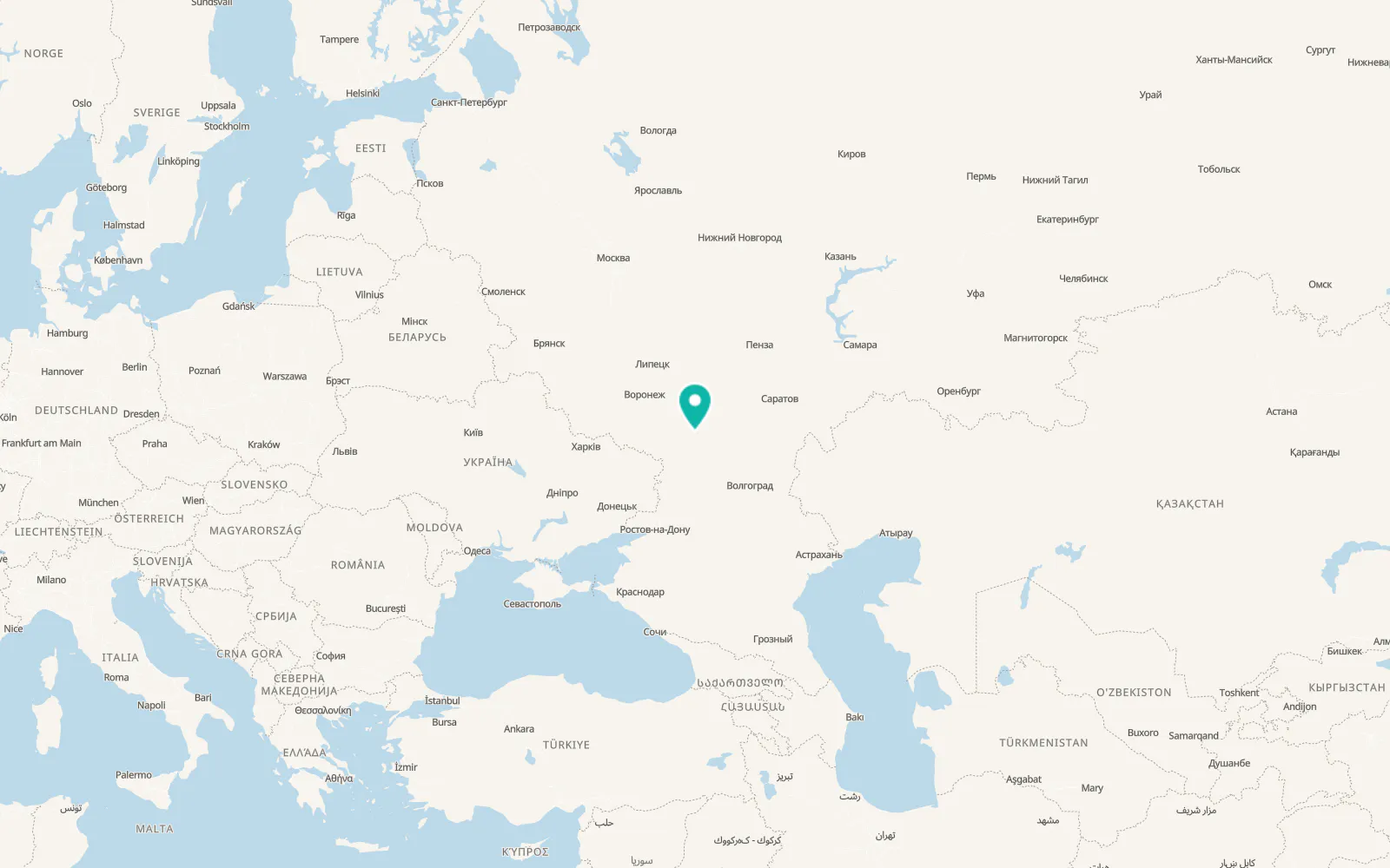 Map of Nekhayevskaya