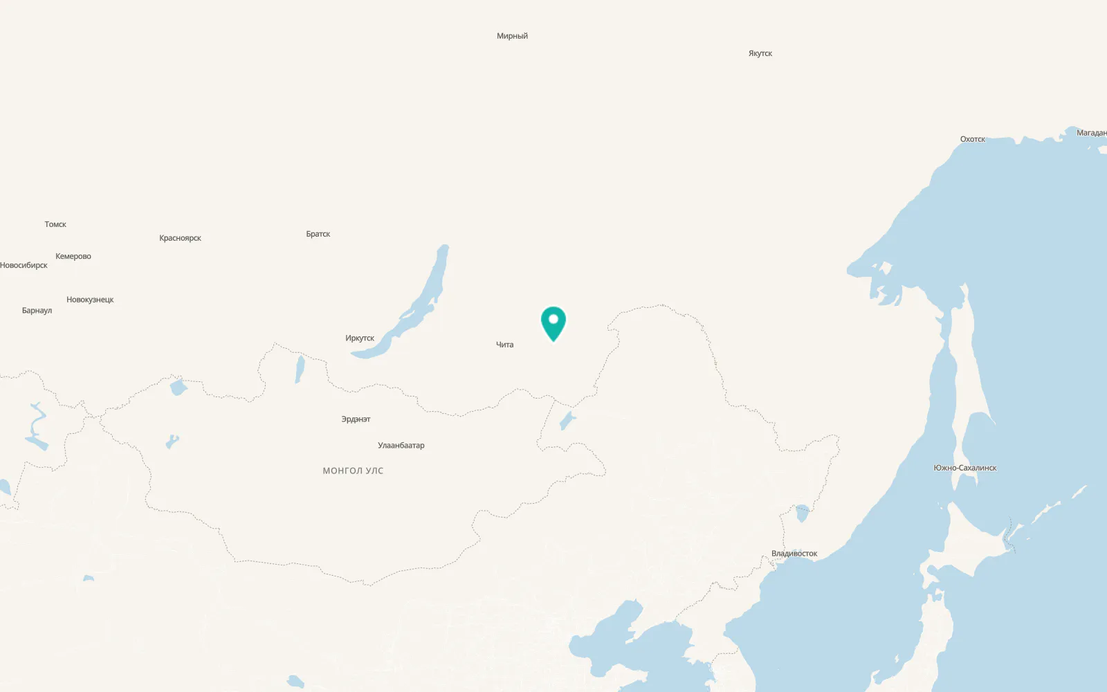 Map of Nerchinsk