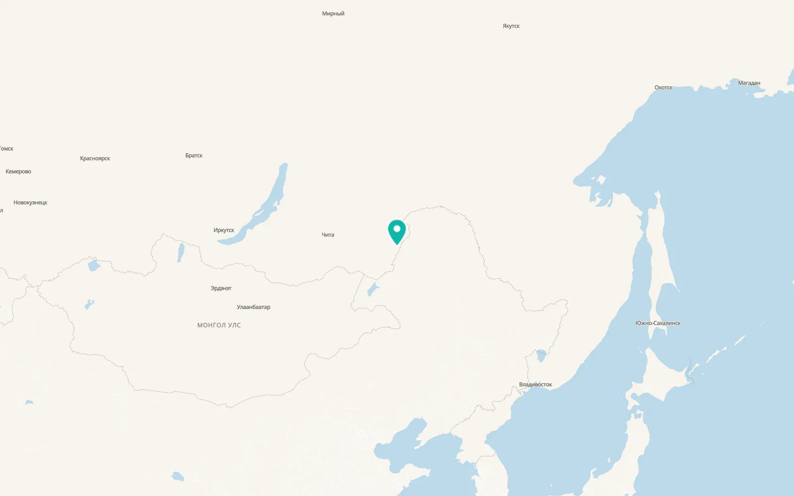 Map of Nerchinskiy Zavod