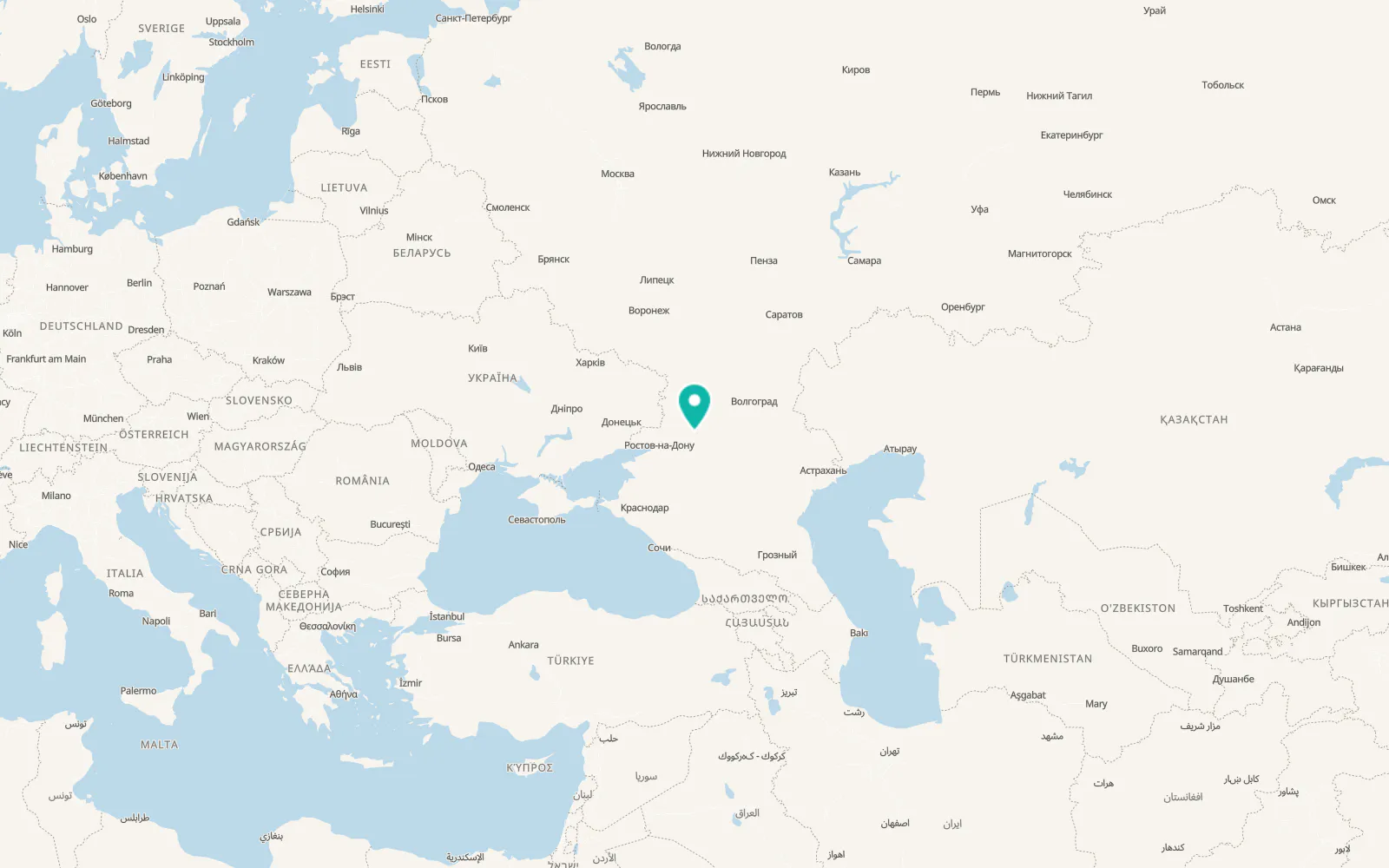 Map of Nikolayevskaya