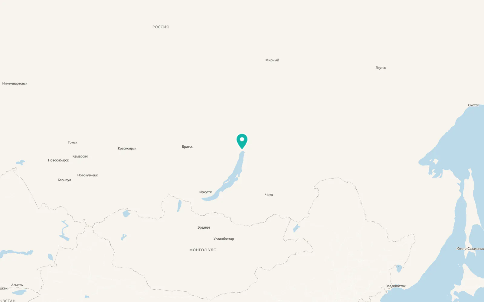 Map of Nizhneangarsk