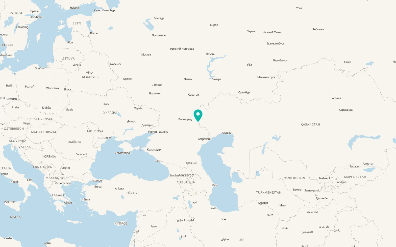 Map of Nizhniy Baskunchak