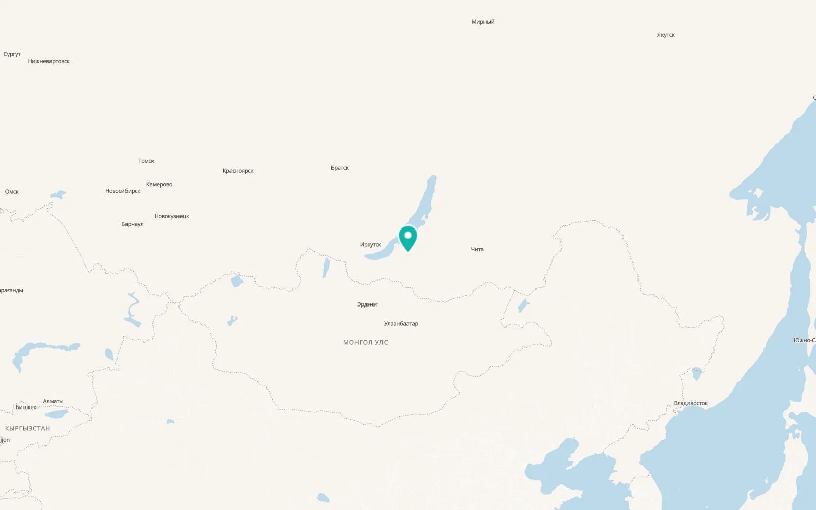Map of Nizhniy Sayantuy
