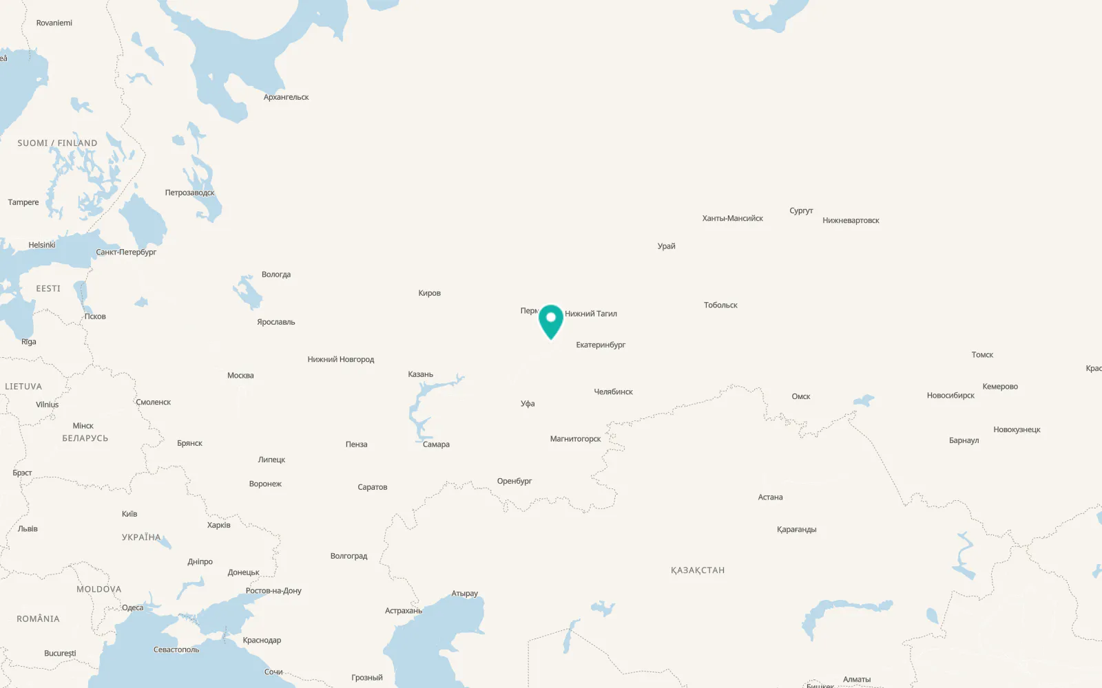 Map of Nizhnyaya Irga