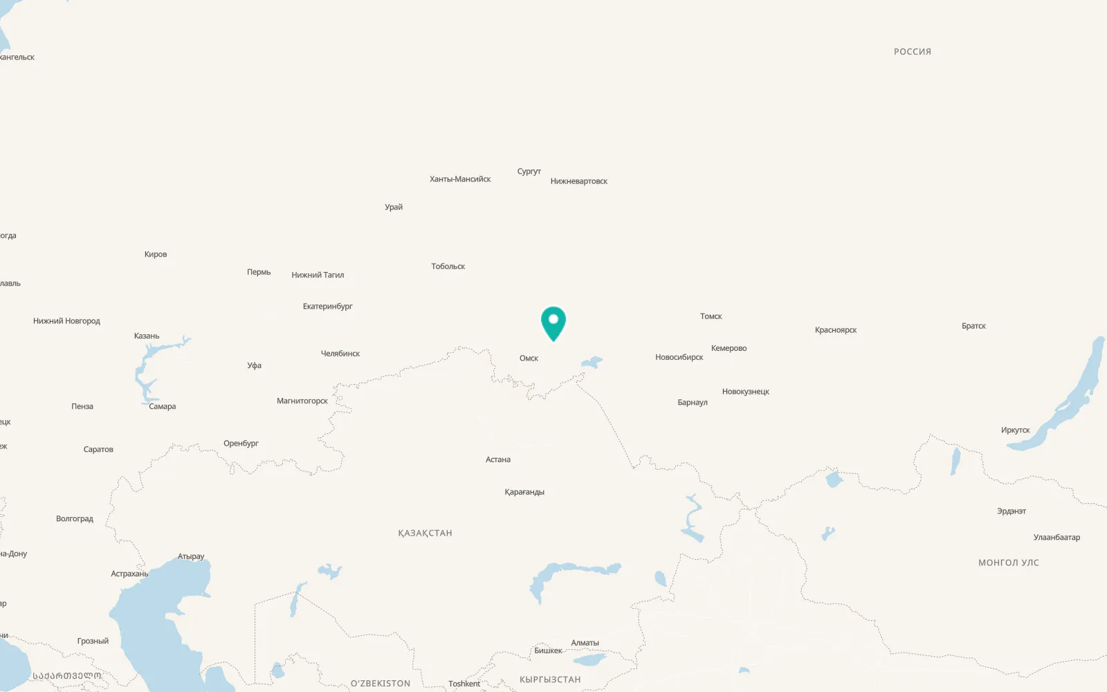 Map of Nizhnyaya Omka