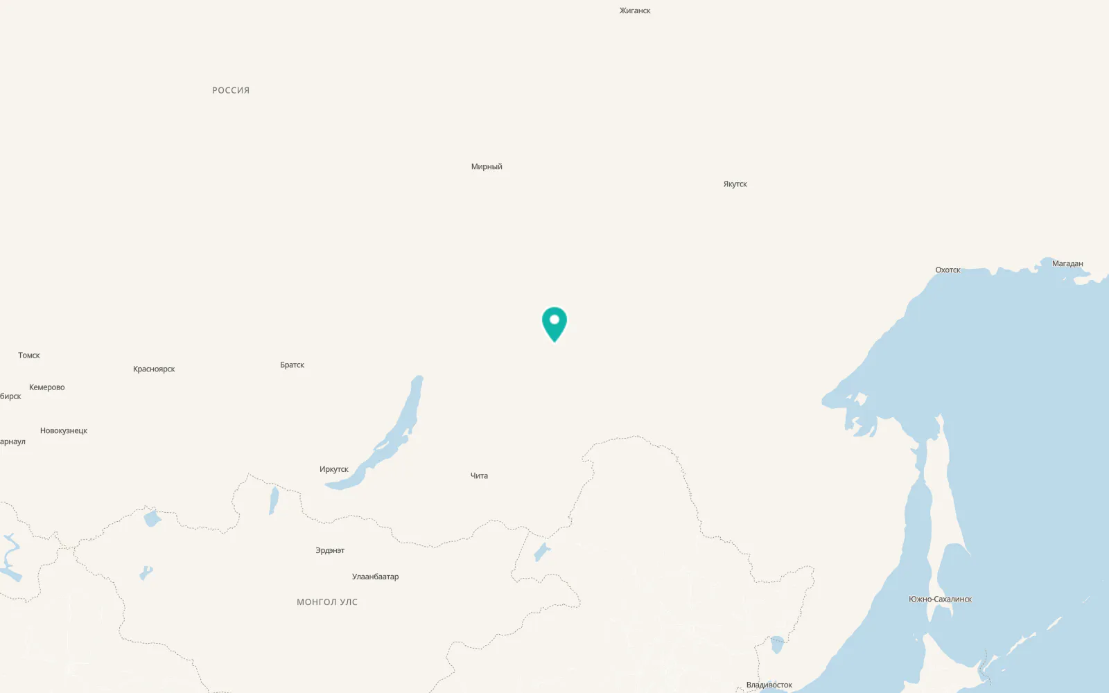 Map of Novaya Chara