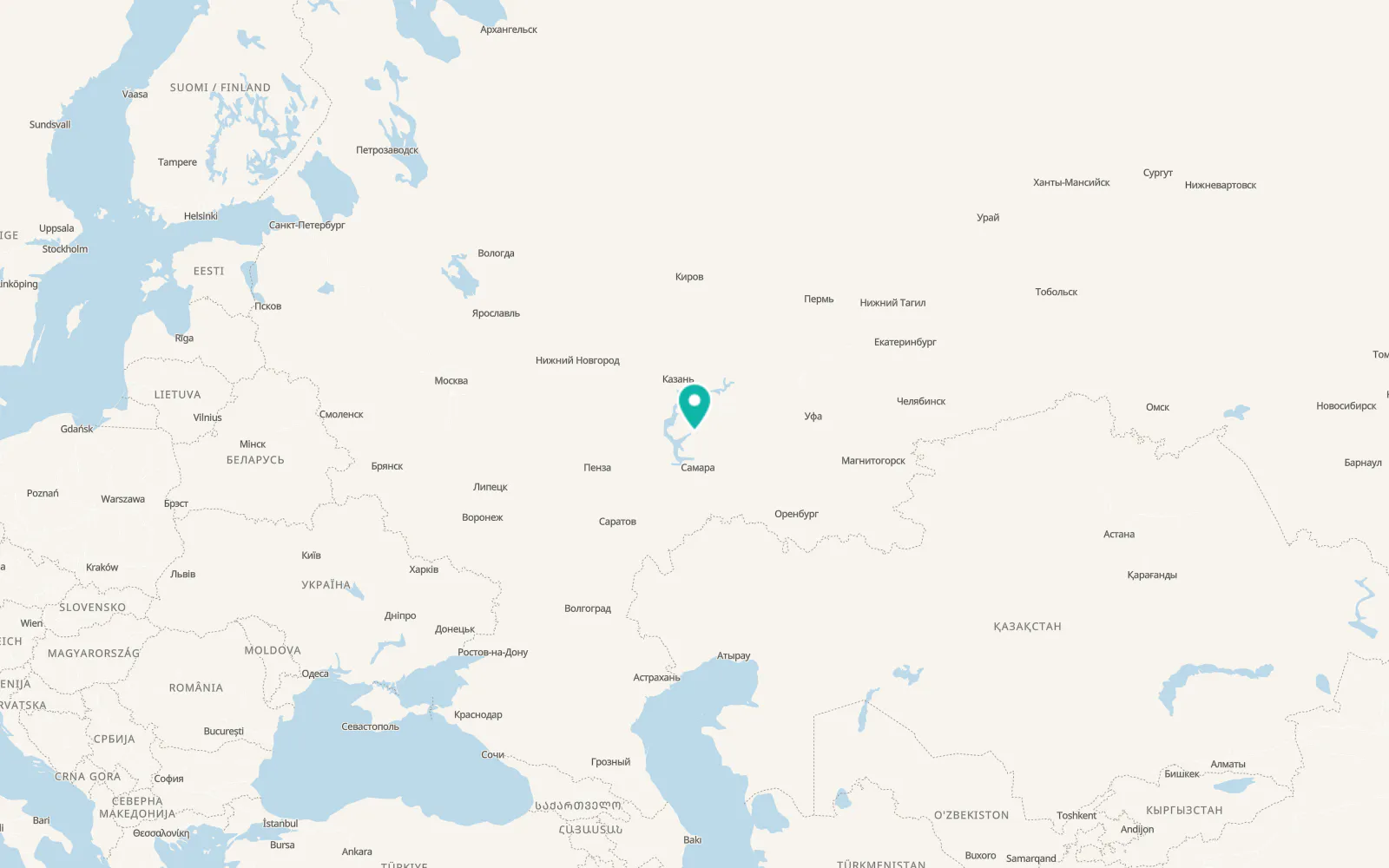 Map of Novaya Malykla