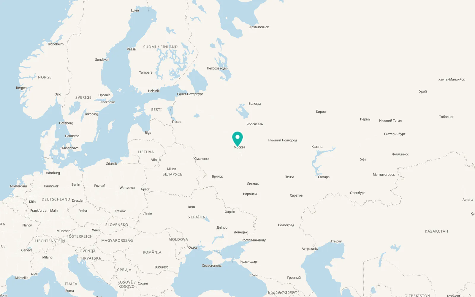 Map of Novo-Peredelkino
