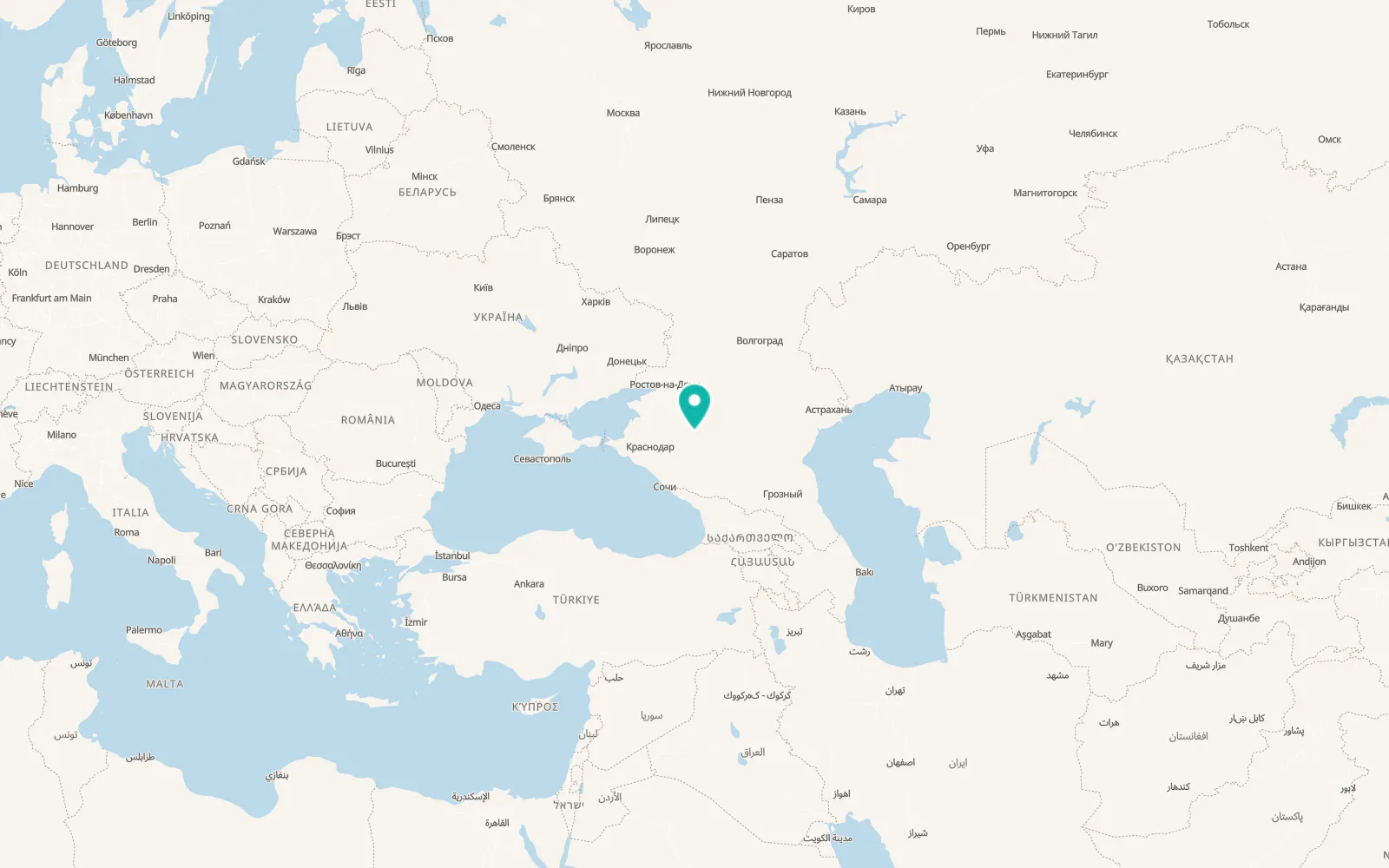 Map of Novoaleksandrovsk