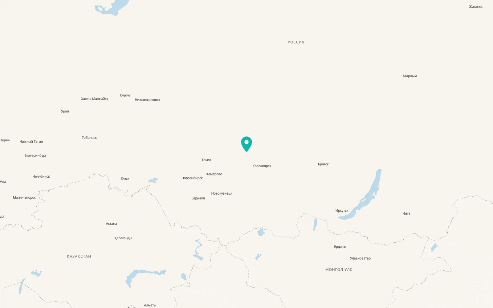 Map of Novobirilyussy