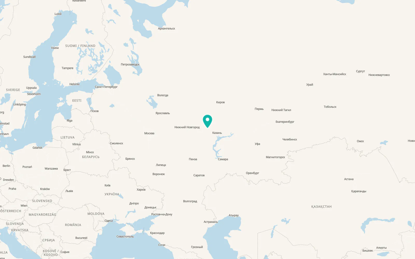 Map of Novocheboksarsk