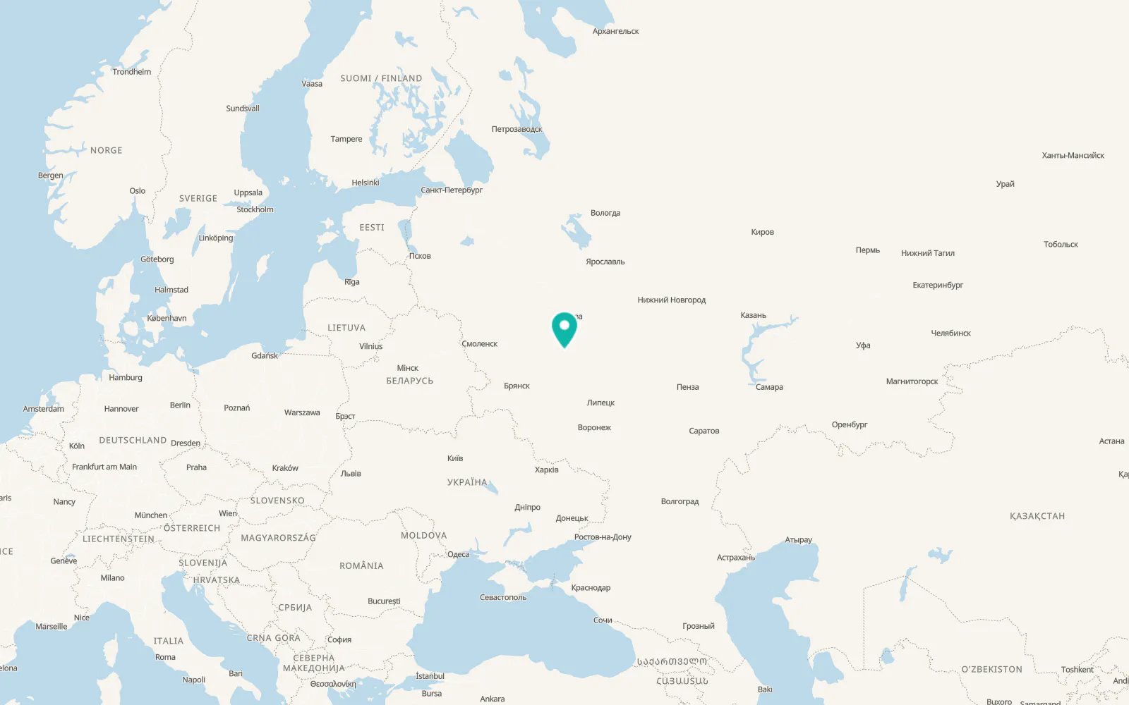 Map of Novogurovskiy