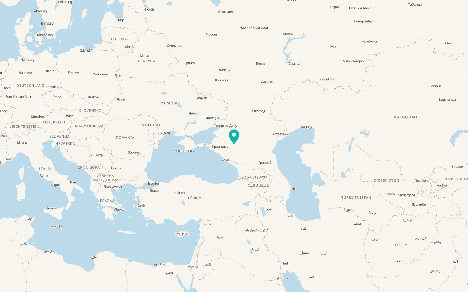 Map of Novokubansk