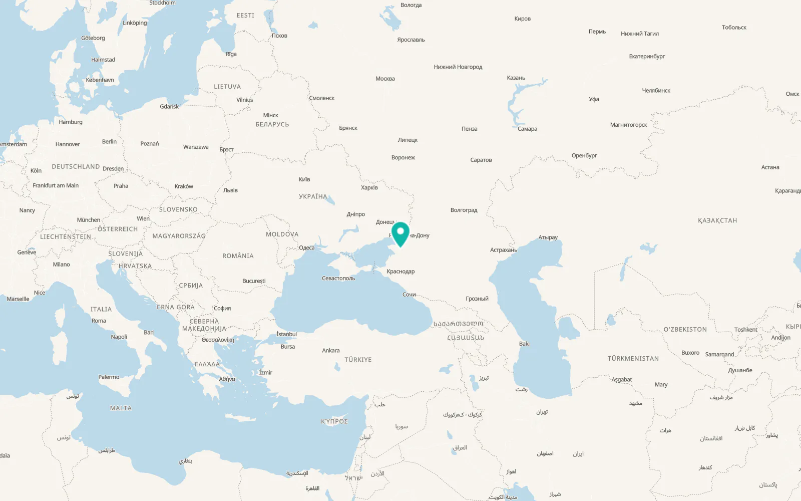 Map of Novominskaya