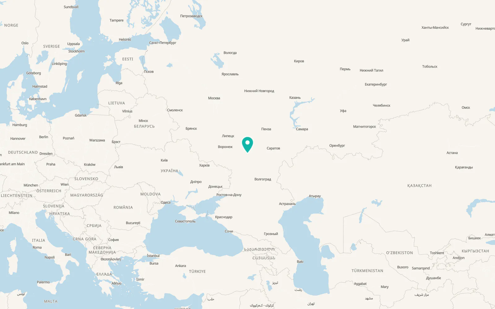 Map of Novonikolayevskiy