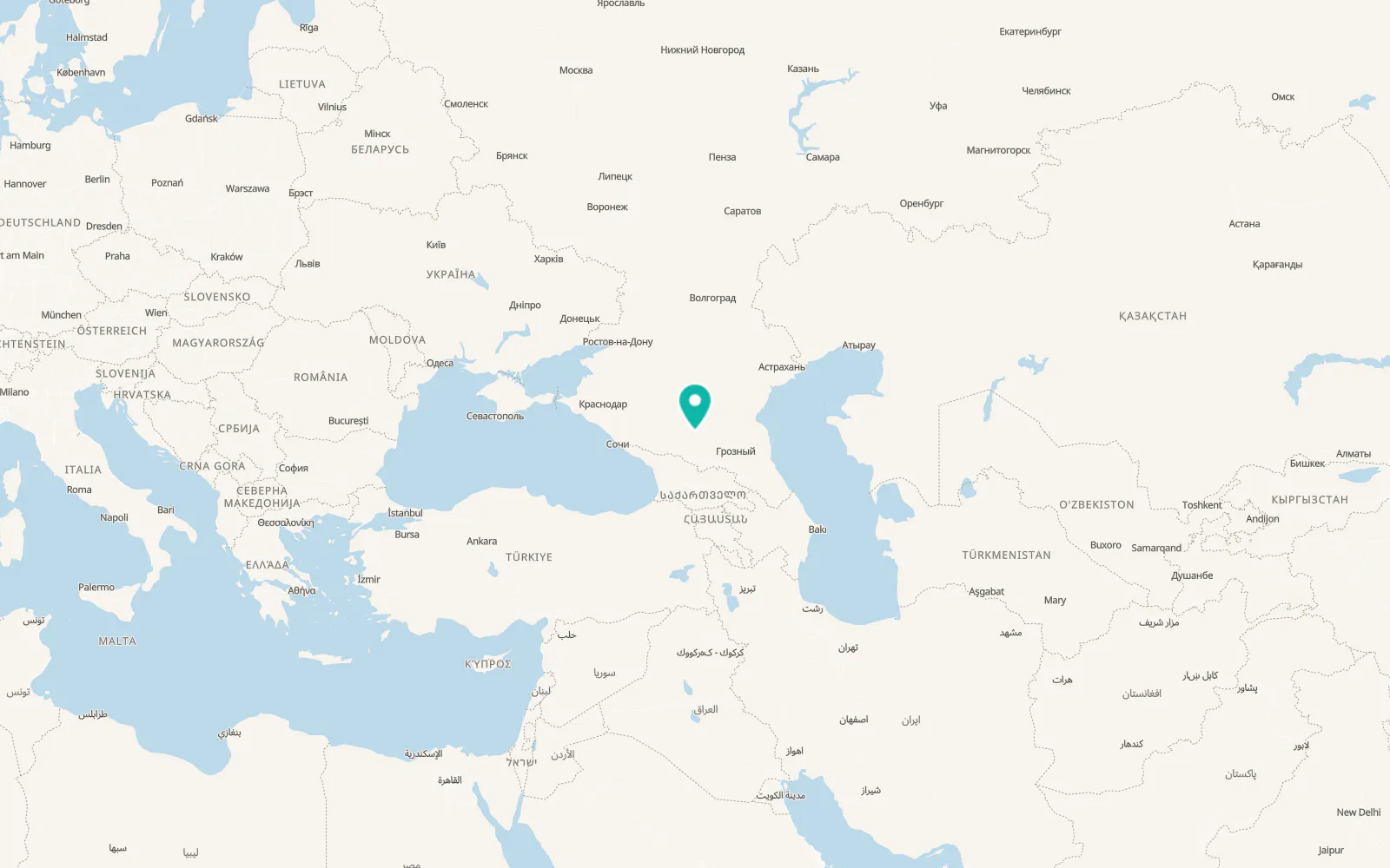 Map of Novopavlovsk