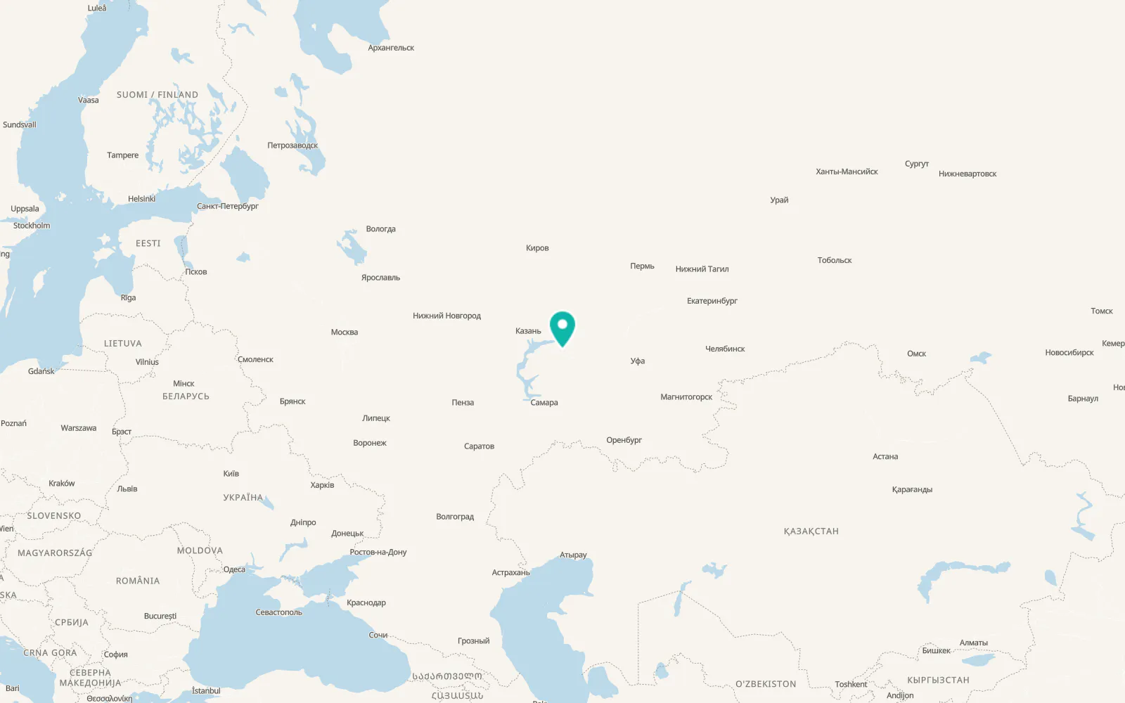 Map of Novosheshminsk