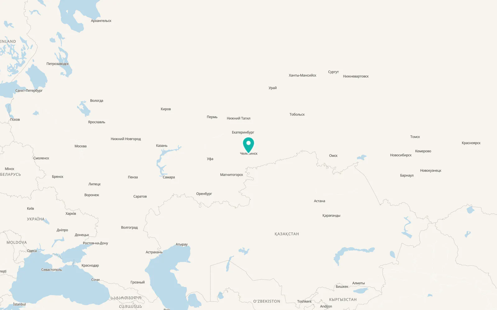 Map of Novosineglazovskiy
