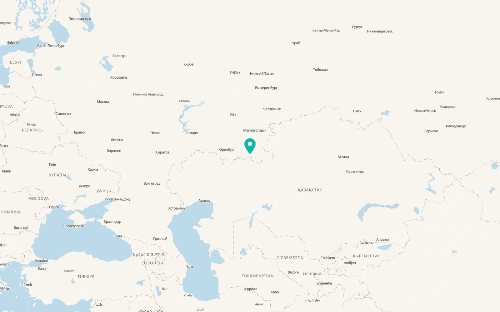 Map of Novotroitsk