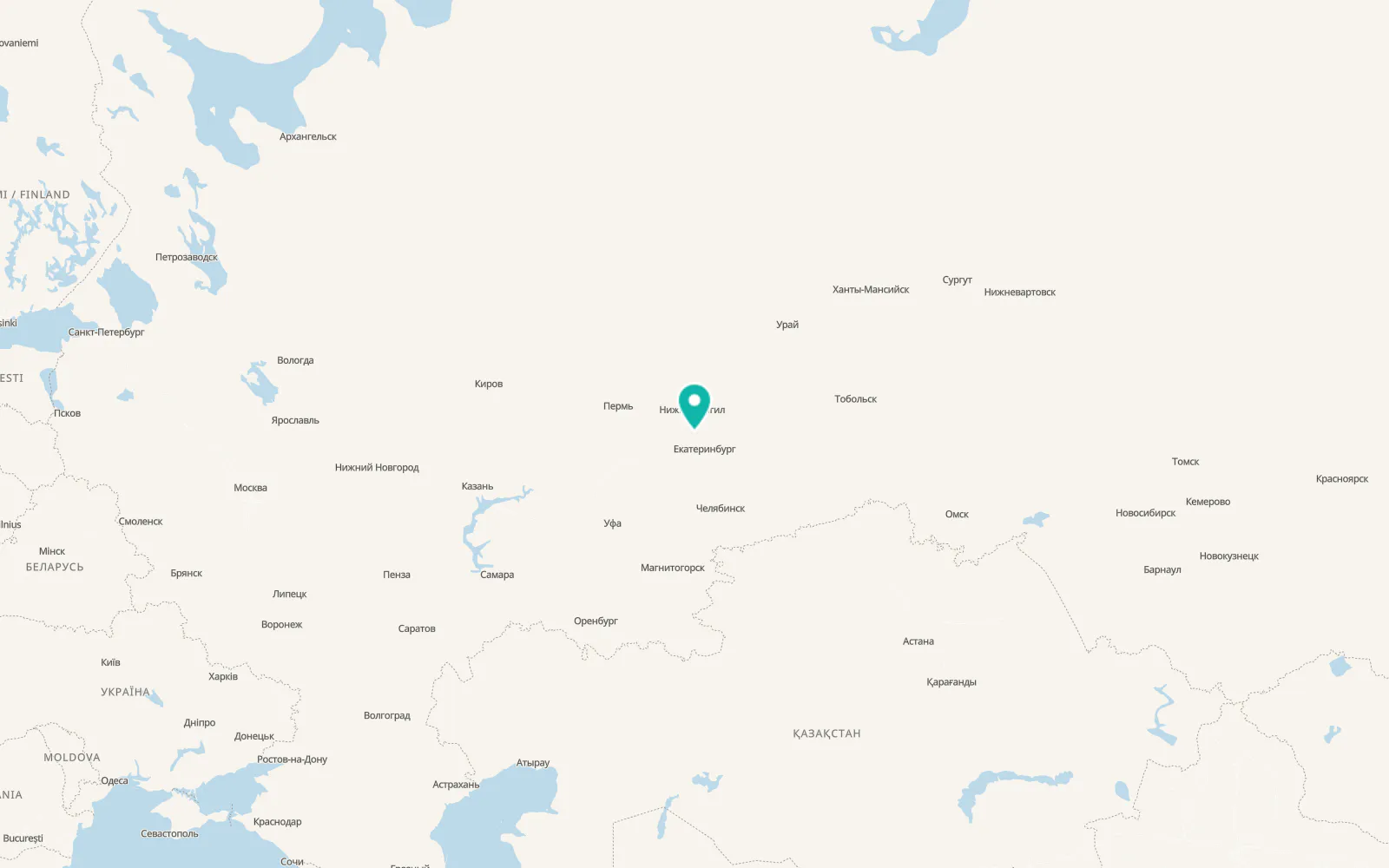Map of Novoural’sk