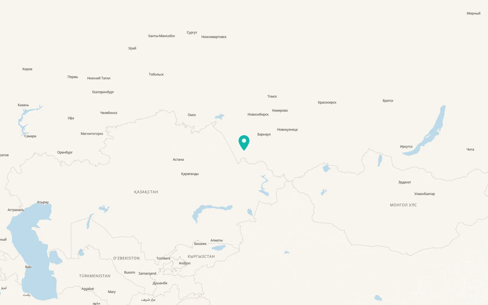 Map of Novoyegor’yevskoye