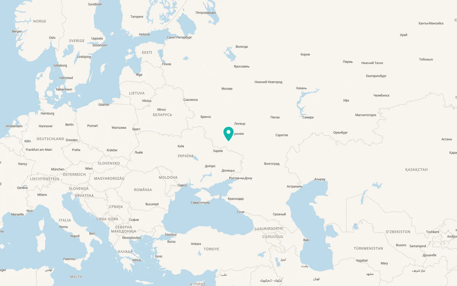 Map of Novy Oskol