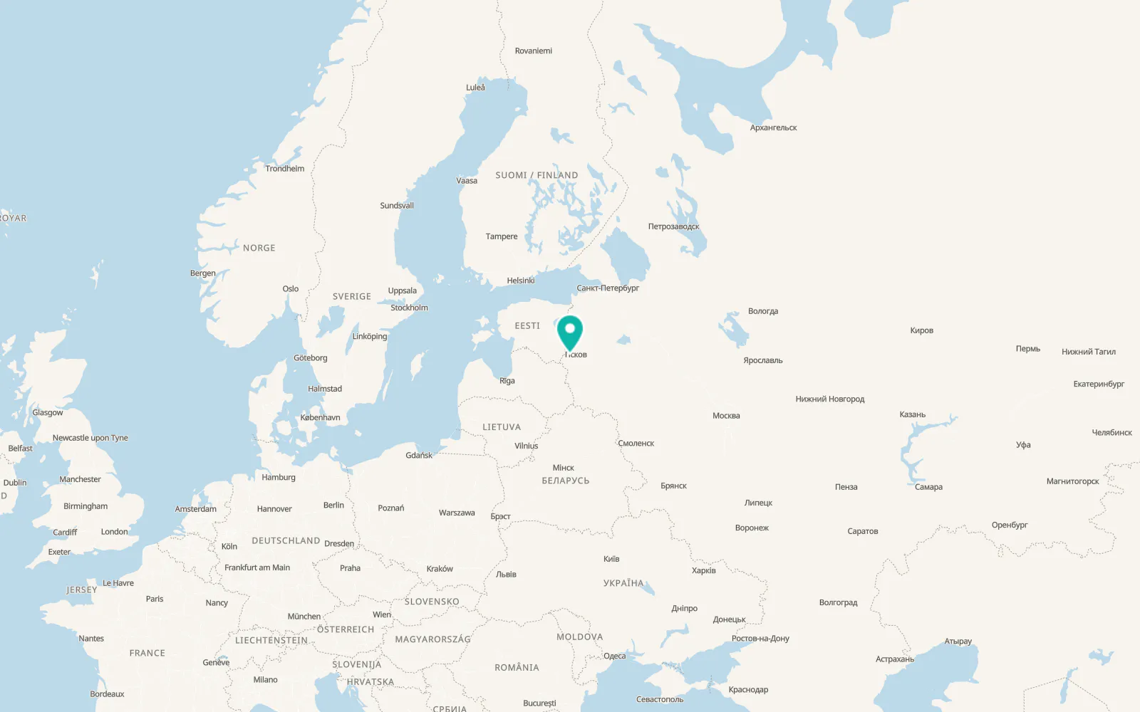Map of Novyy Izborsk