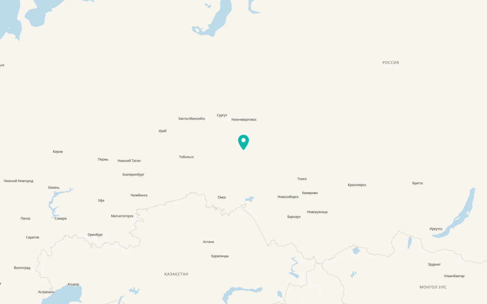 Map of Novyy Vasyugan