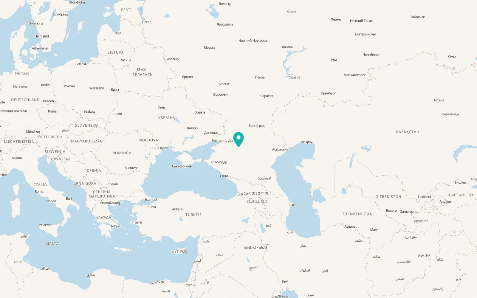Map of Novyy Yegorlyk