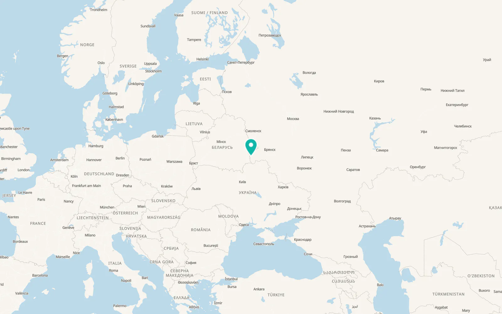 Map of Novyye Bobovichi