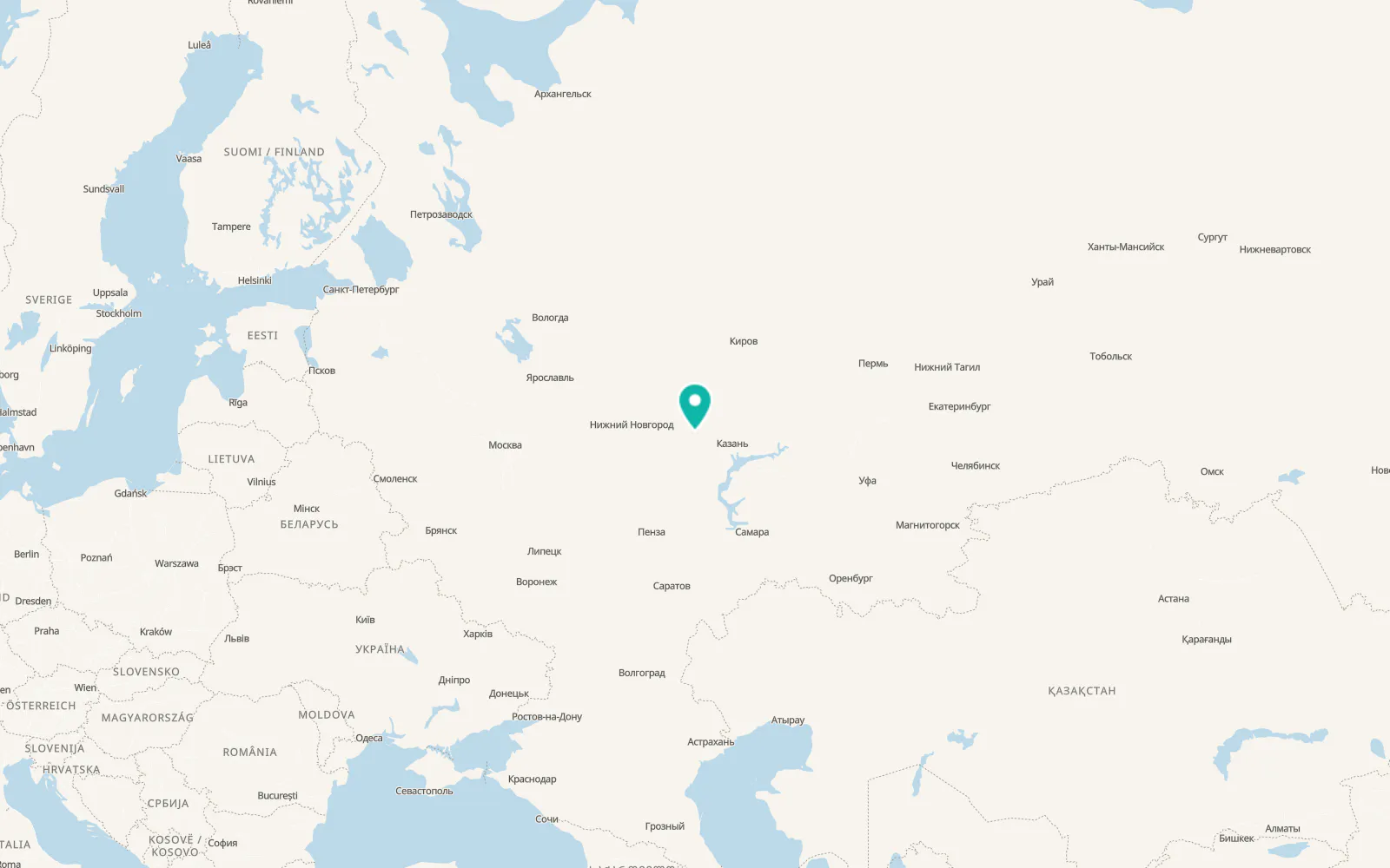 Map of Novyye Lapsary