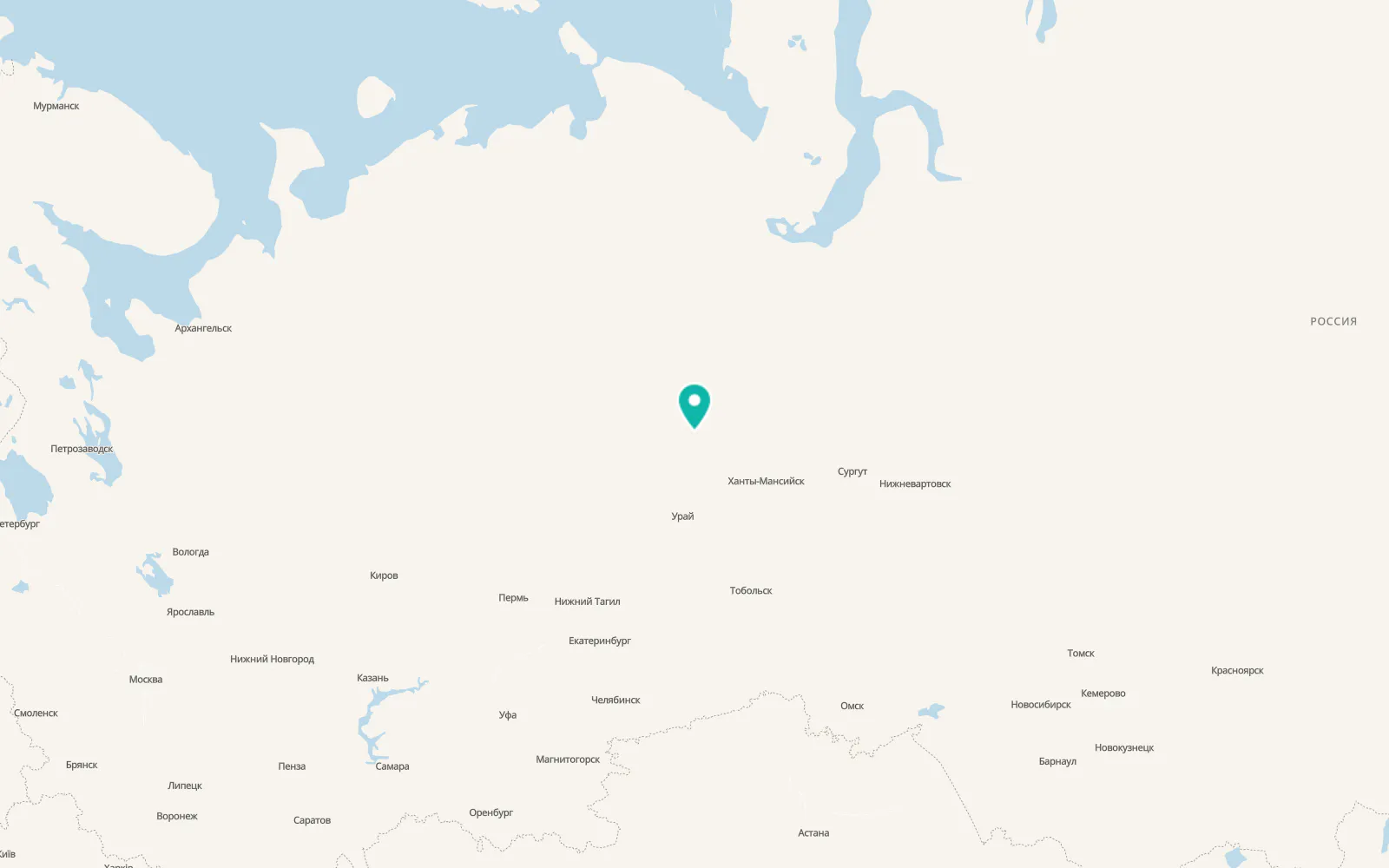 Map of Nyagan