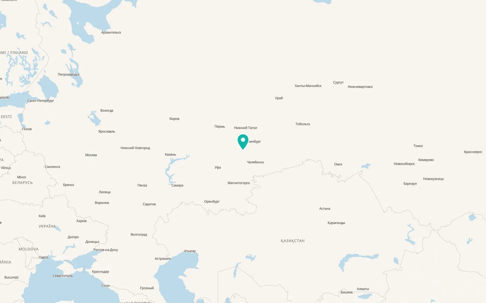 Map of Nyazepetrovsk