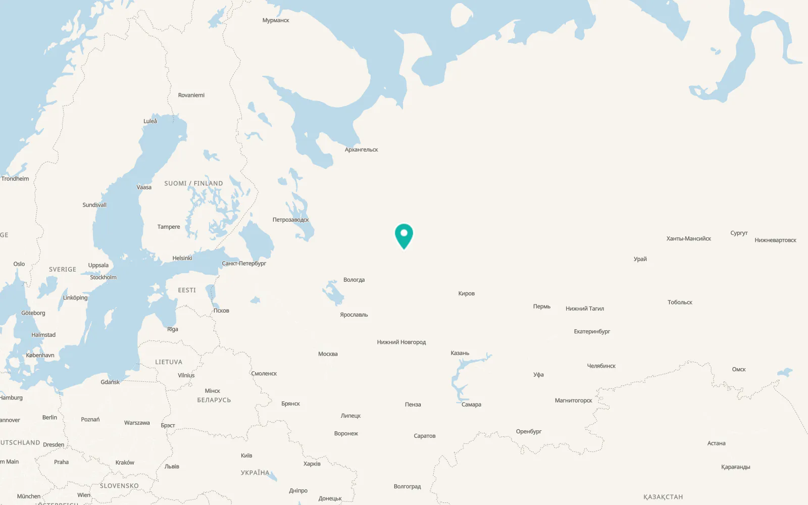 Map of Nyuksenitsa