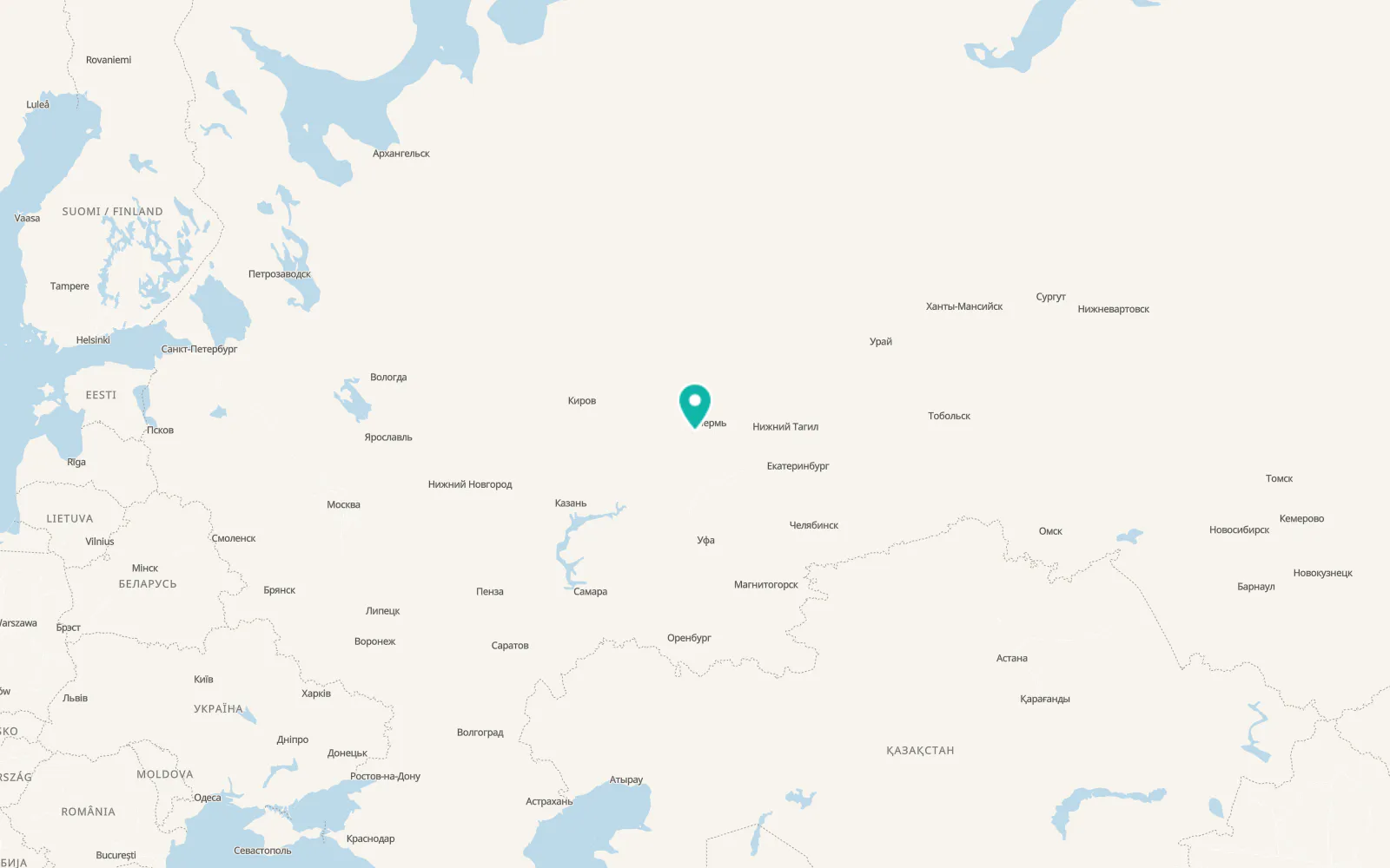 Map of Okhansk