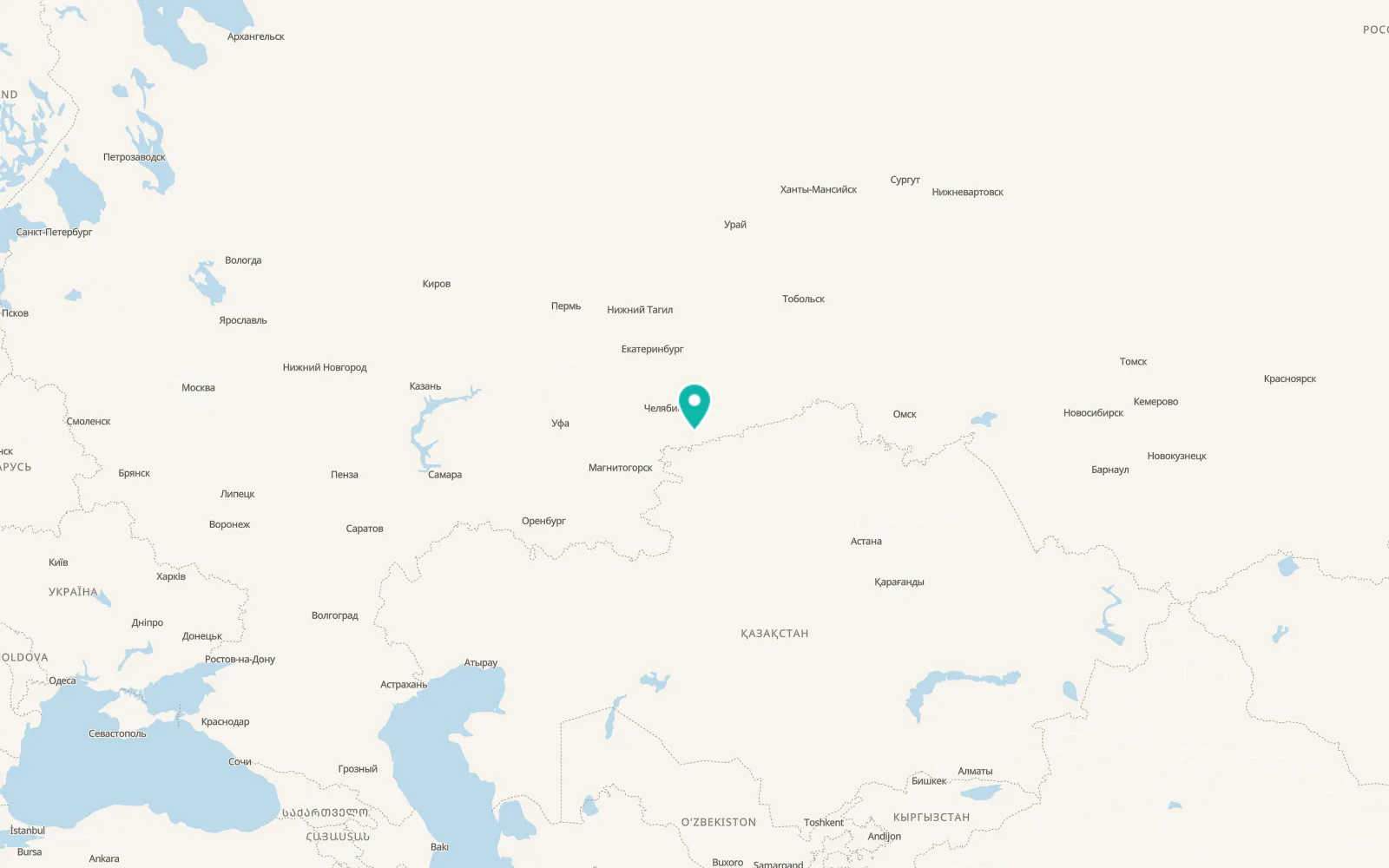 Map of Oktyabr’skoye