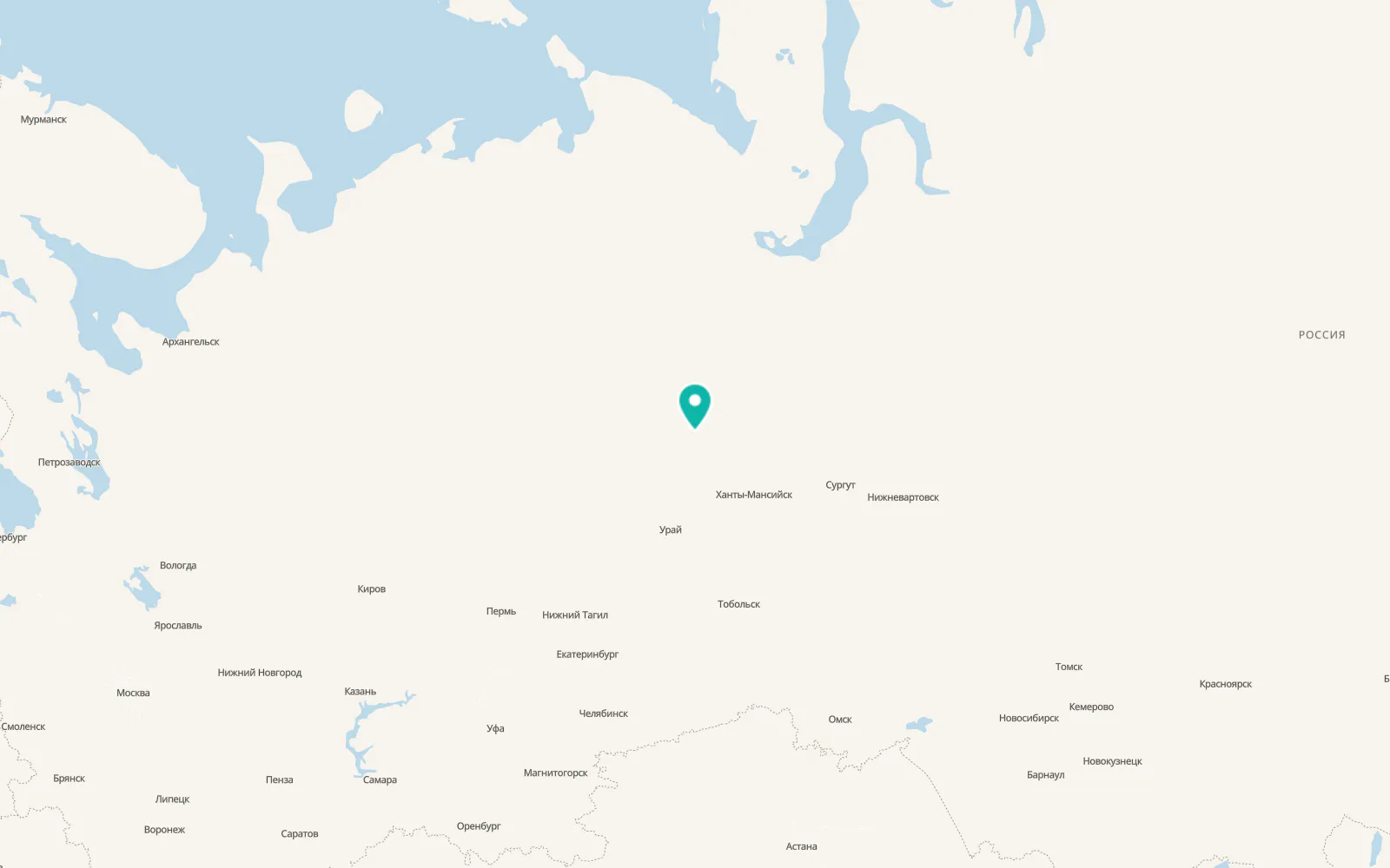 Map of Oktyabr’skoye
