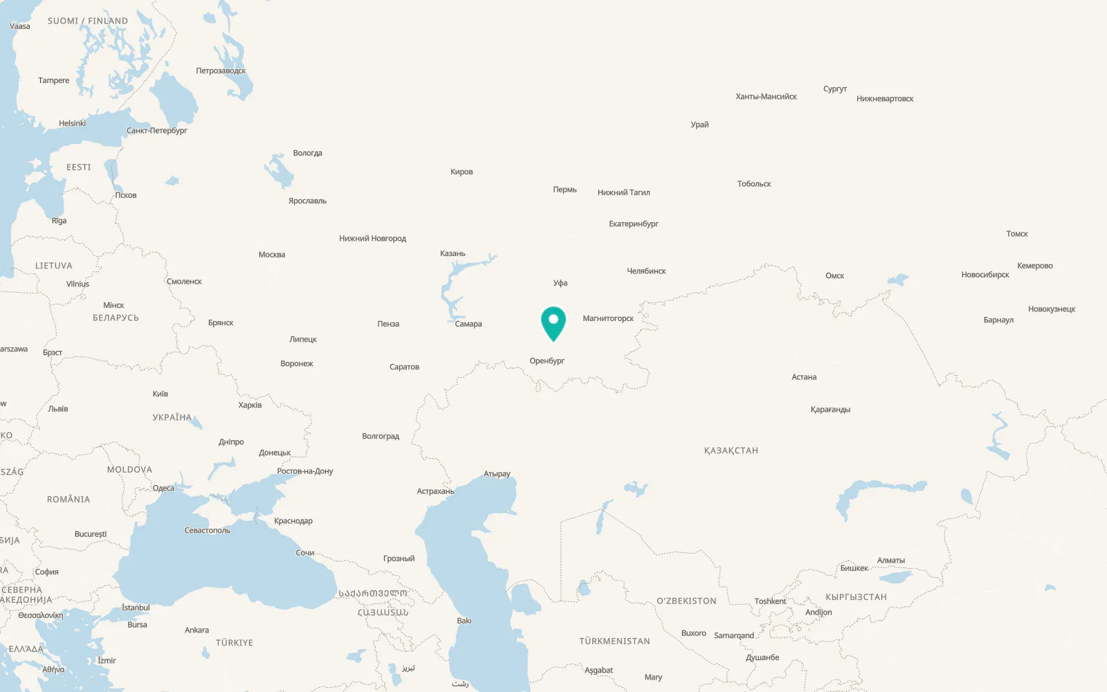Map of Oktyabr’skoye