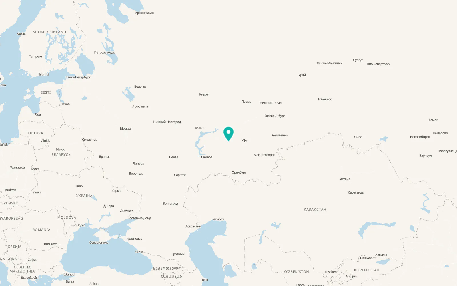Map of Oktyabrsky