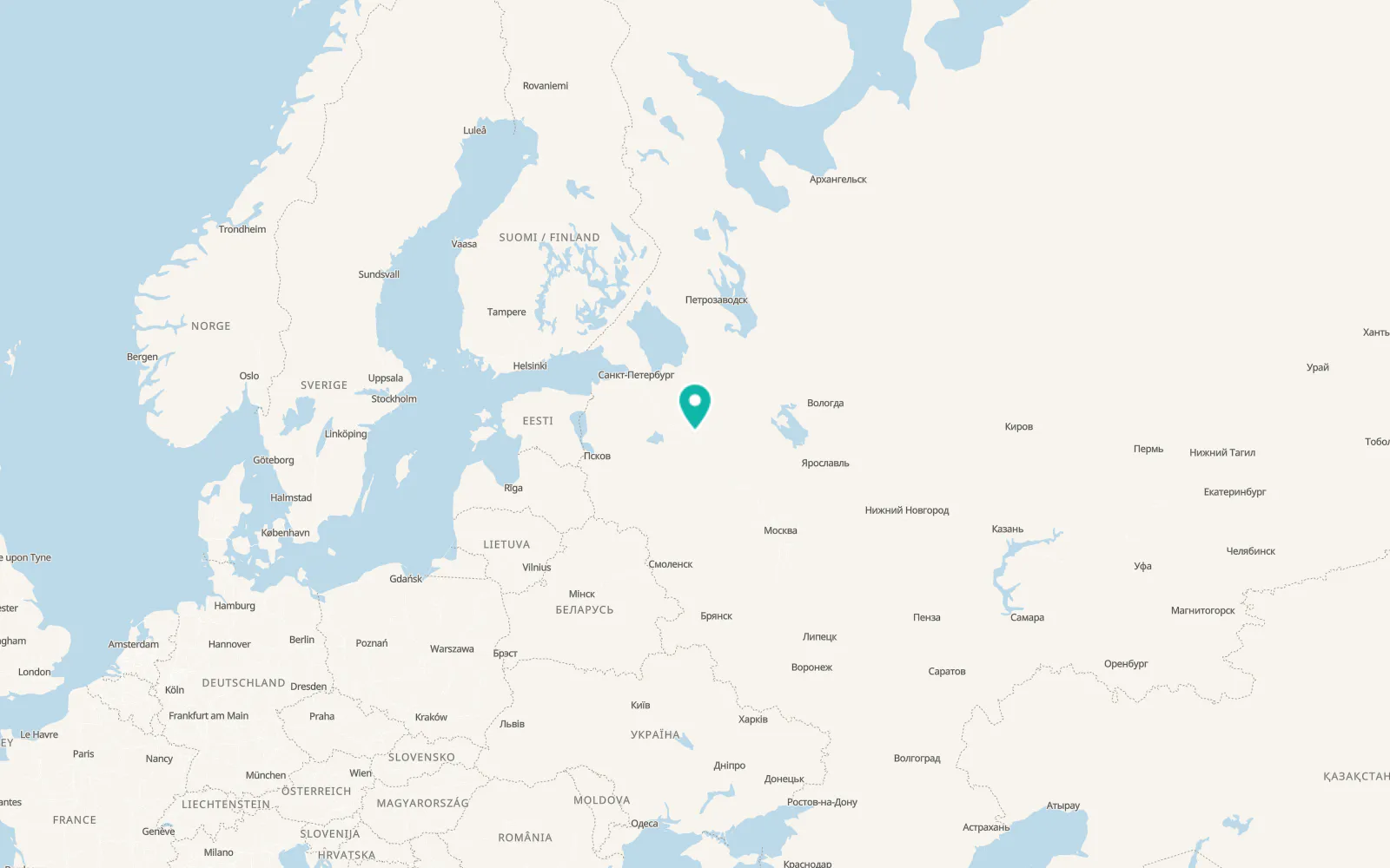 Map of Okulovka