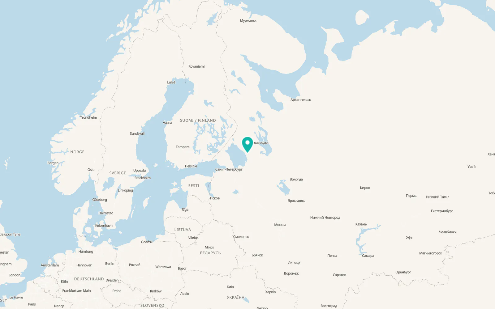 Map of Olonets